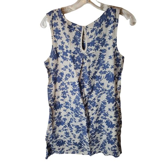 Terzo Millennio Blue Floral 100% Linen Pull-On Dress, XS, NWT - Picture 3 of 7